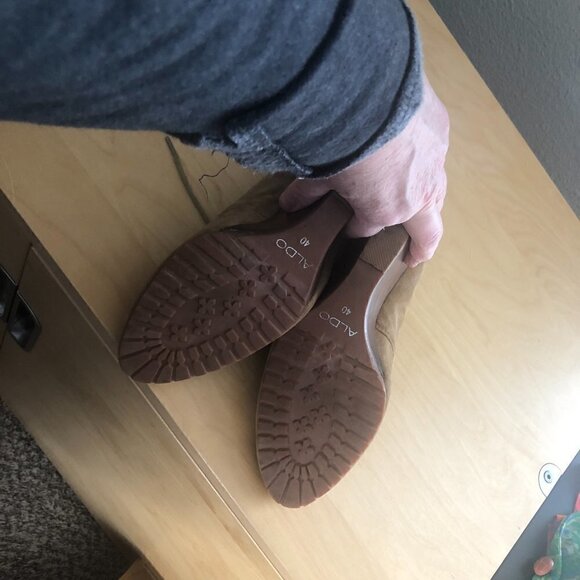 Aldo Suede Leather Chunky Wedge Bootie - Chukka - Picture 10 of 10